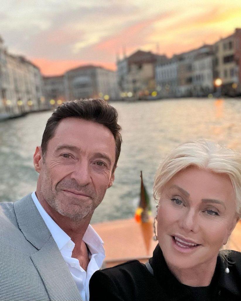 Hugh Jackman and Deborra-Lee Furness in a selfie. 