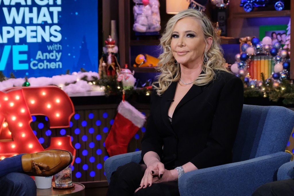 Shannon Beador sitting on "WWHL"