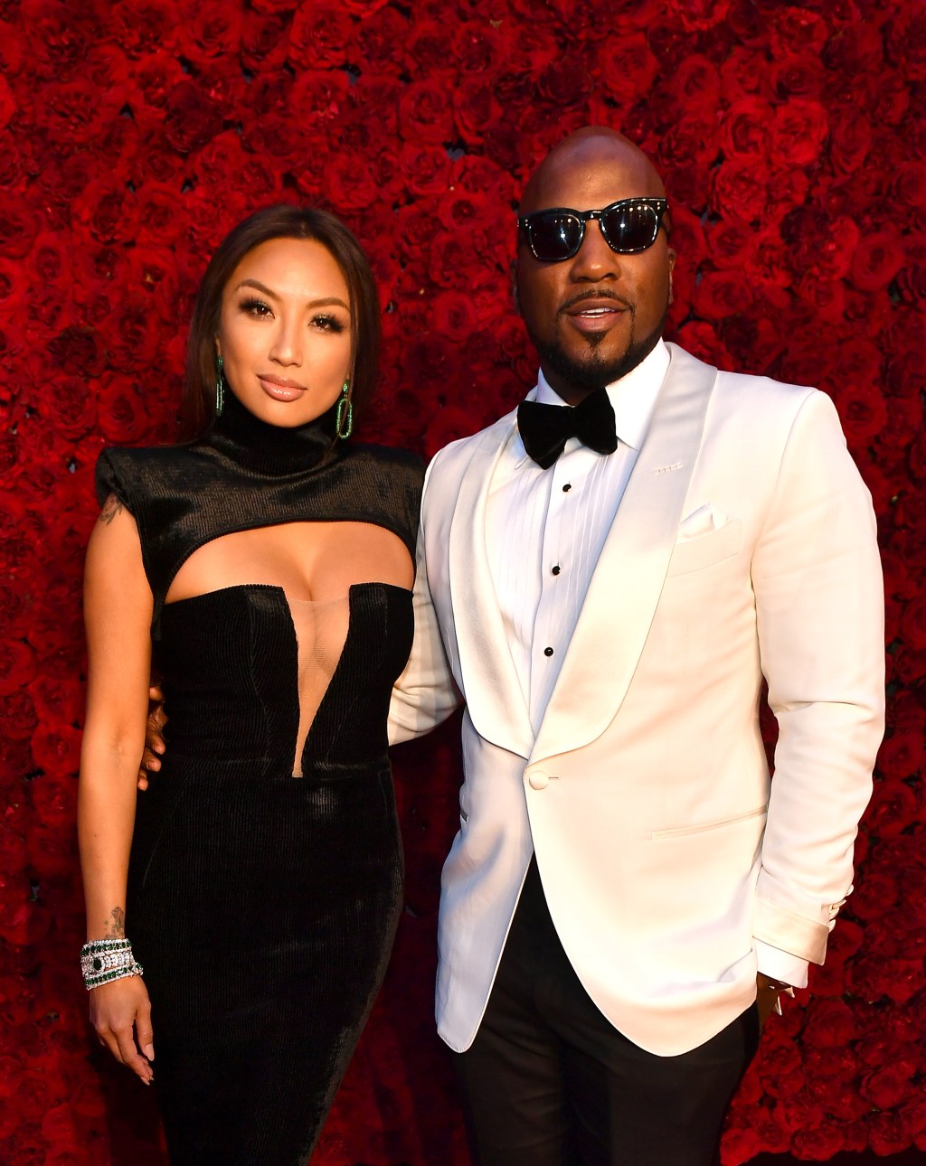 Jeannie Mai and Jeezy at the Tyler Perry Studios grand opening gala in 2019.