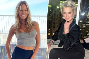 A split photo of Kelly Bensimon posing and Dorinda Medley sitting