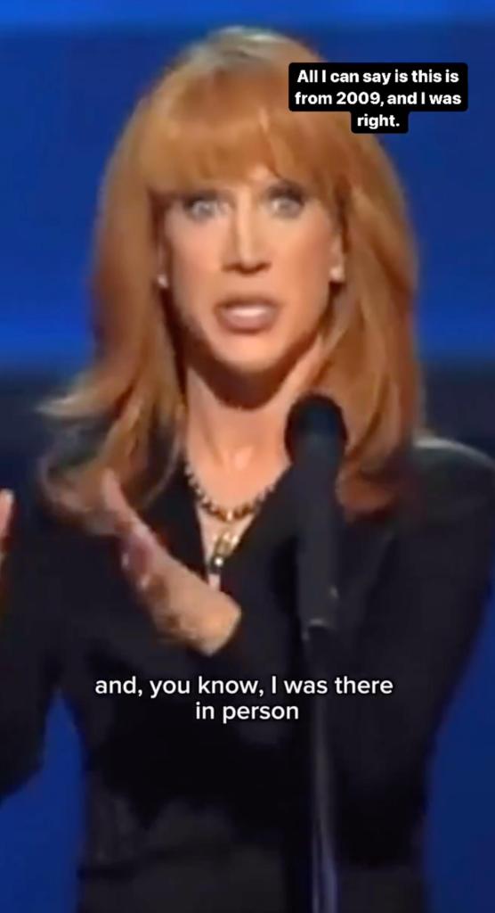 Kathy Griffin during a stand-up special.