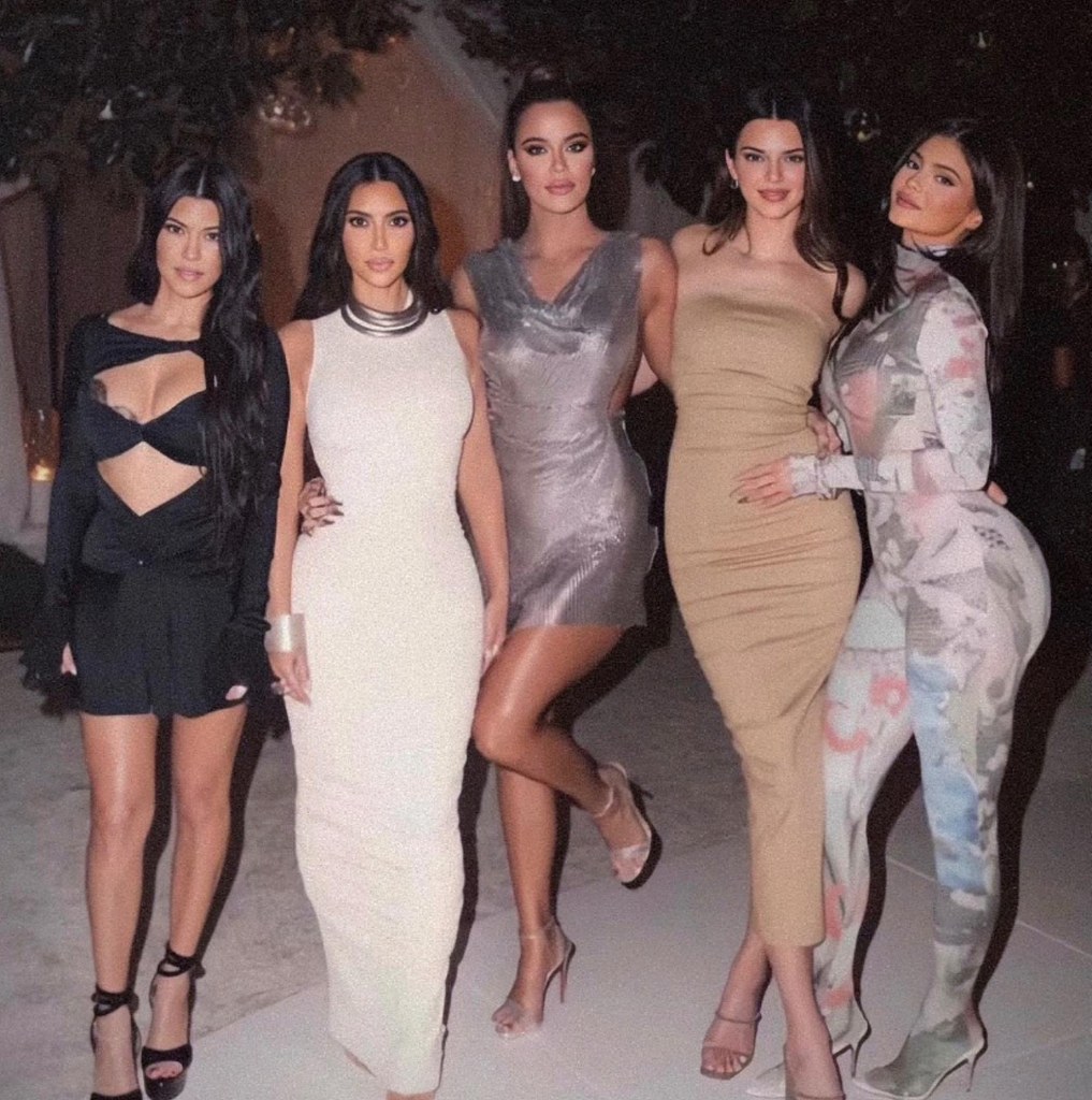 The Kardashian-Jenners posing together.