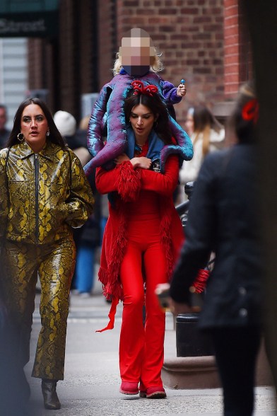 Emily Ratajkowski trick or treating Halloween