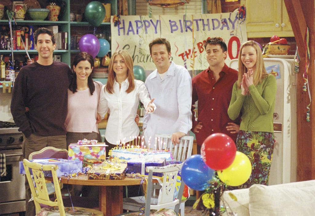  David Schwimmer as Ross Geller, Courteney Cox as Monica Geller, Jennifer Aniston as Rachel Green, Matthew Perry as Chandler Bing, Matt LeBlanc as Joey Tribbiani, Lisa Kudrow as Phoebe Buffay