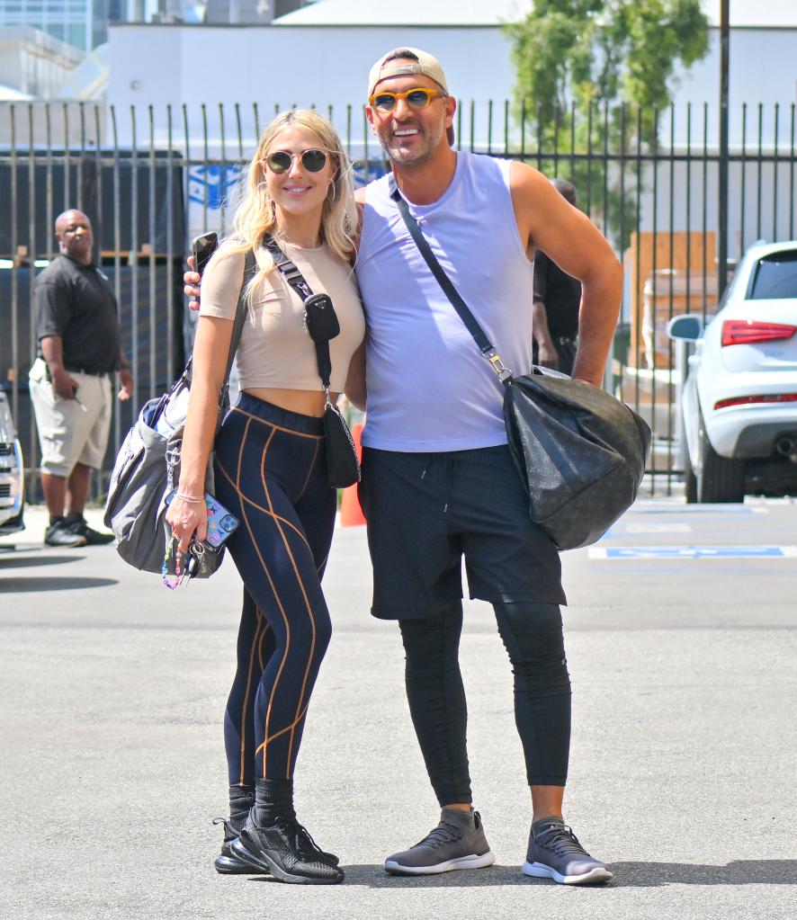 Mauricio Umansky and Emma Slater leave rehearsals for DWTS