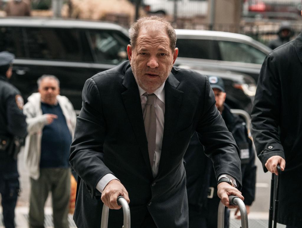 Harvey Weinstein arriving at court in 2020.