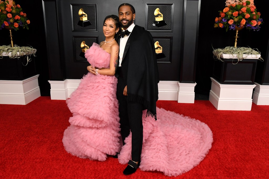 Jhené Aiko and Big Sean at the 2021 Grammys.