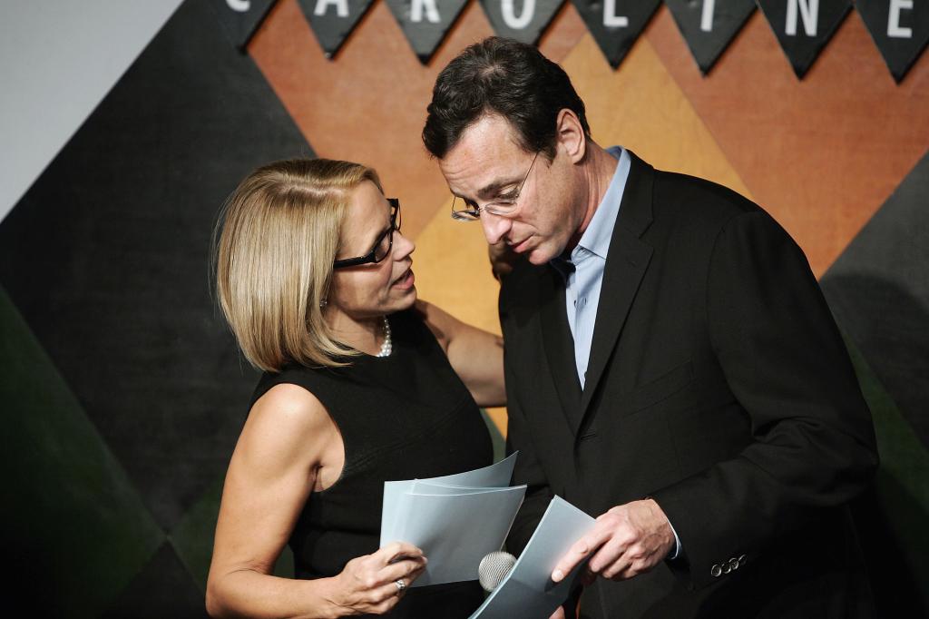 Bob Saget and Katie Couric at 2005 New York Comedy Festival