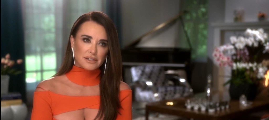 Kyle Richards talking in a "RHOBH" confessional