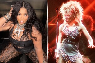 A split of Lizzo and Tina Turner