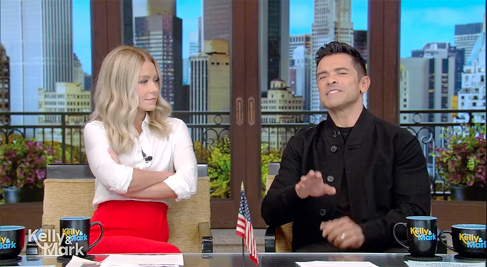 Kelly Ripa and Mark Consuelos on "Live"