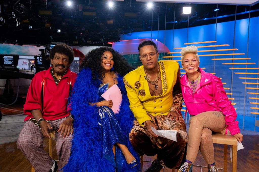 Al Roker, Sheinelle Jones, Dylan Dreyer, Craig Melvin sitting on the "Today" show in costumes