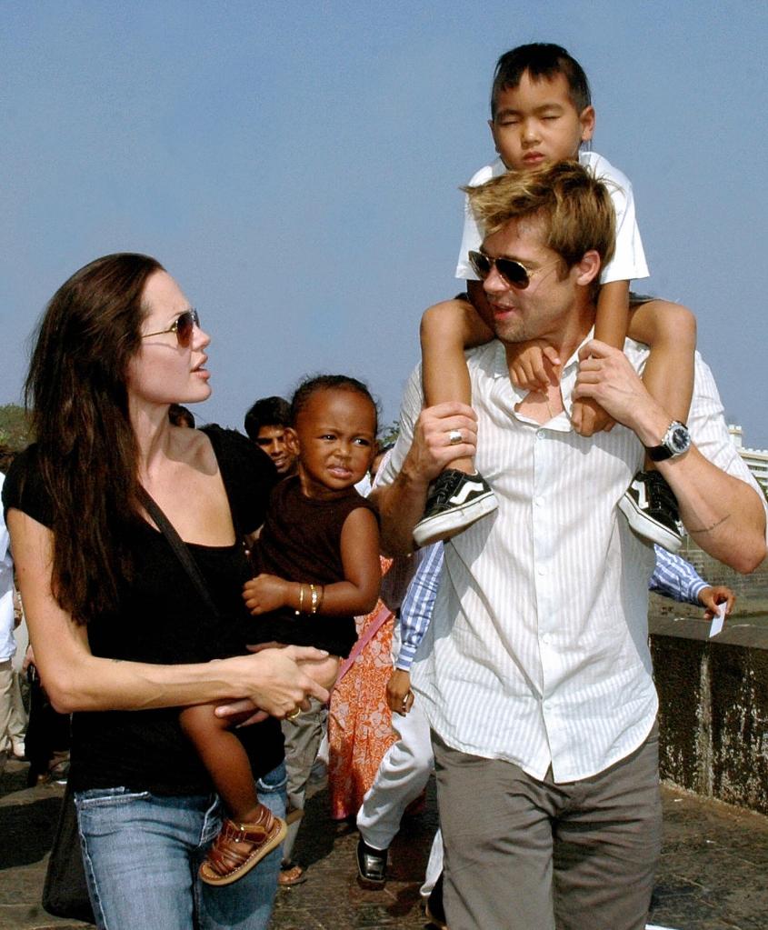 Brad Pitt, Angelina Jolie and their kids.