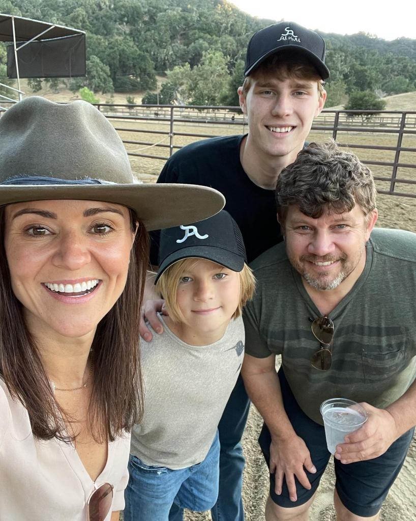 Ben Ford and Emily Ford with their kids. 