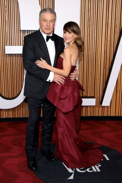 Alec and Hilaria Baldwin on the Glamour Women of the Year 2023 red carpet.