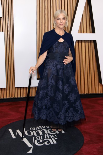 Selma Blair wears Isaac Mizrahi on the Glamour Women of the Year 2023 red carpet.