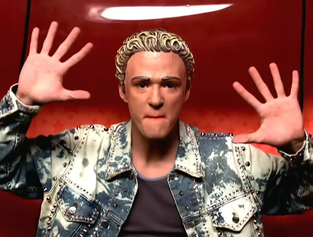 A photo of Justin Timberlake from “It’s Gonna Be Me” music video