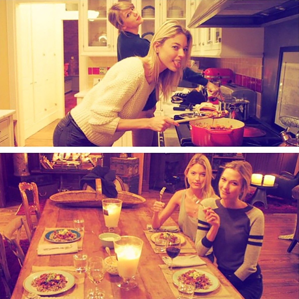 Taylor Swift in her kitchen. 