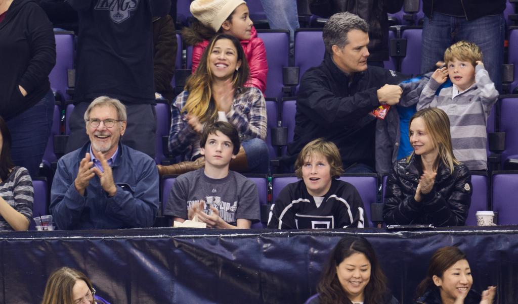 Harrison Ford and Calista Flockhart with their son Liam. 