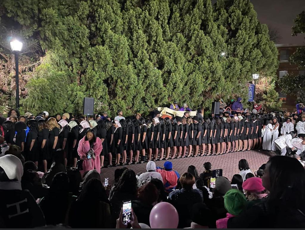 Zahara Jolie-Pitt and her line sisters at their AKA probate.