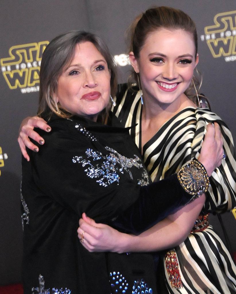 Billie Lourd and Carrie Fisher