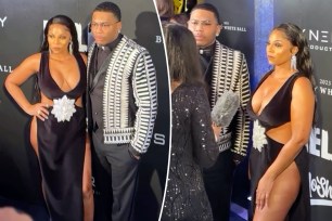 Nelly and Ashanti split image.