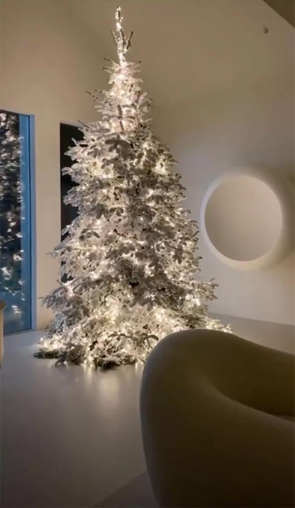 A Christmas tree in Kim Kardashian's home.