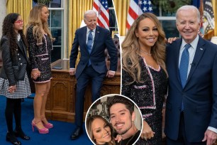 Mariah Carey and Joe Biden at White House