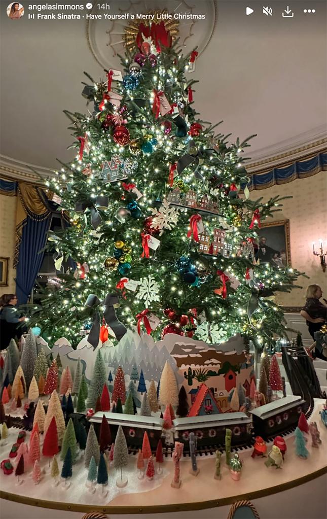 A Christmas tree in the White House.