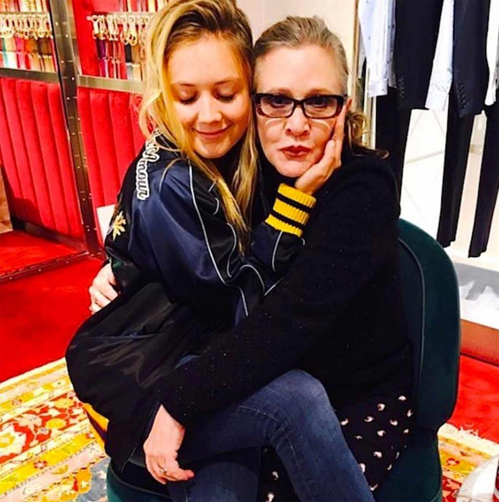 Billie Lourd and Carrie Fisher