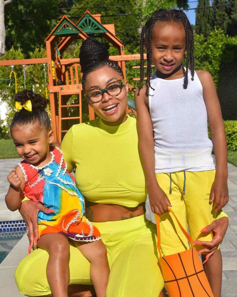 blac chyna with her daughter dream and son king cairo