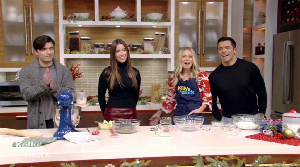 Michael Consuelos, Lola Consuelos, Kelly Ripa and Mark Consuelos on "Live"