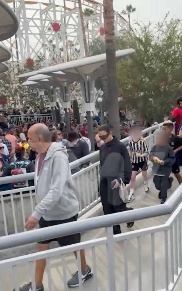 Kim Kardashian with Saint West at Disneyland