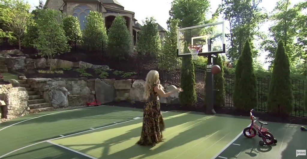 Kim Zolciak on her basketball court. 