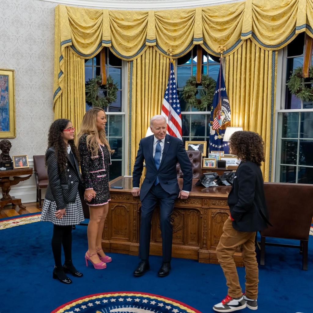 Mariah Carey, Joe Biden and her twins