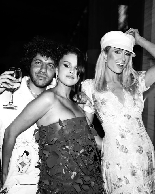 Benny Blanco, Selena Gomez and Paris Hilton