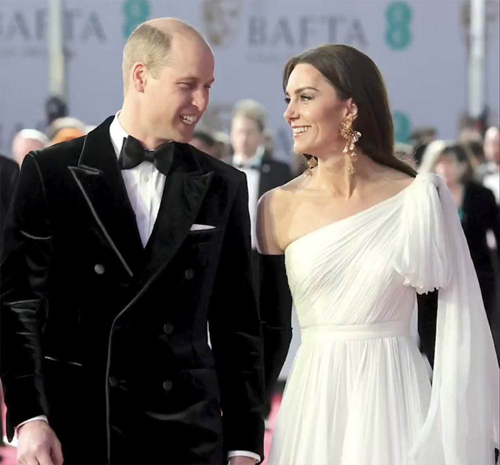 Prince William and Kate Middleton at the BAFTAs.