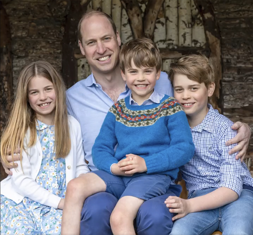 Prince William with his three kids.