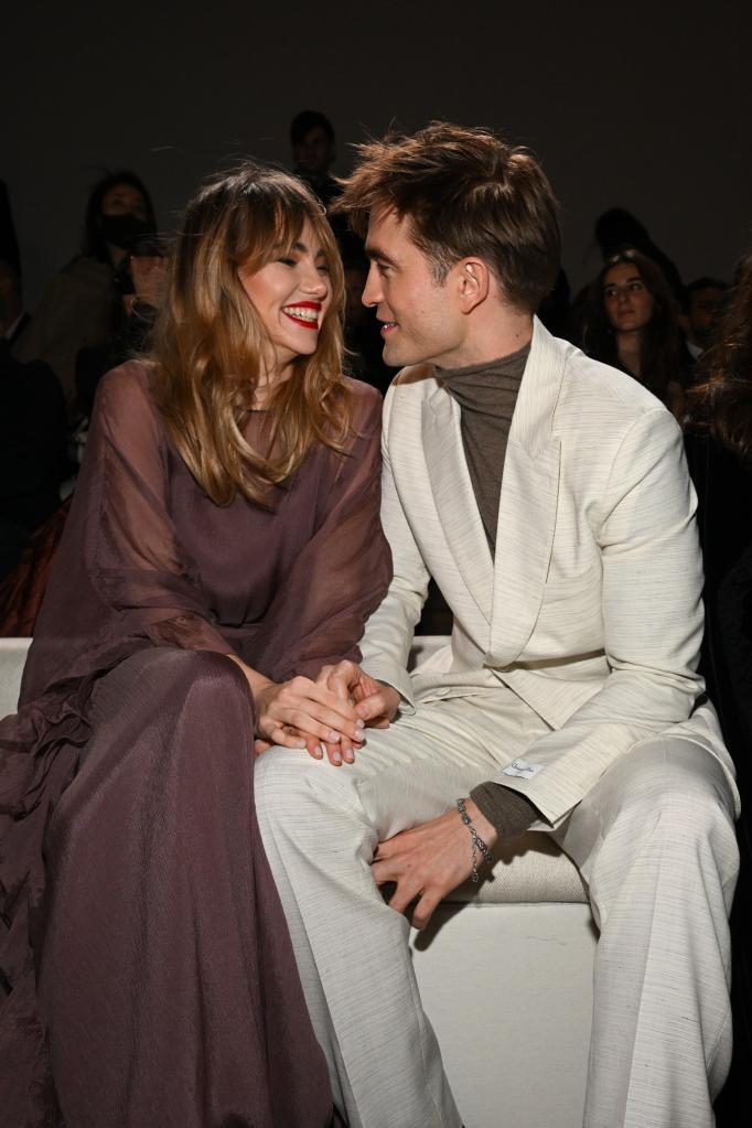 Suki Waterhouse and Robert Pattinson at Dior Fall 2023 Menswear Show