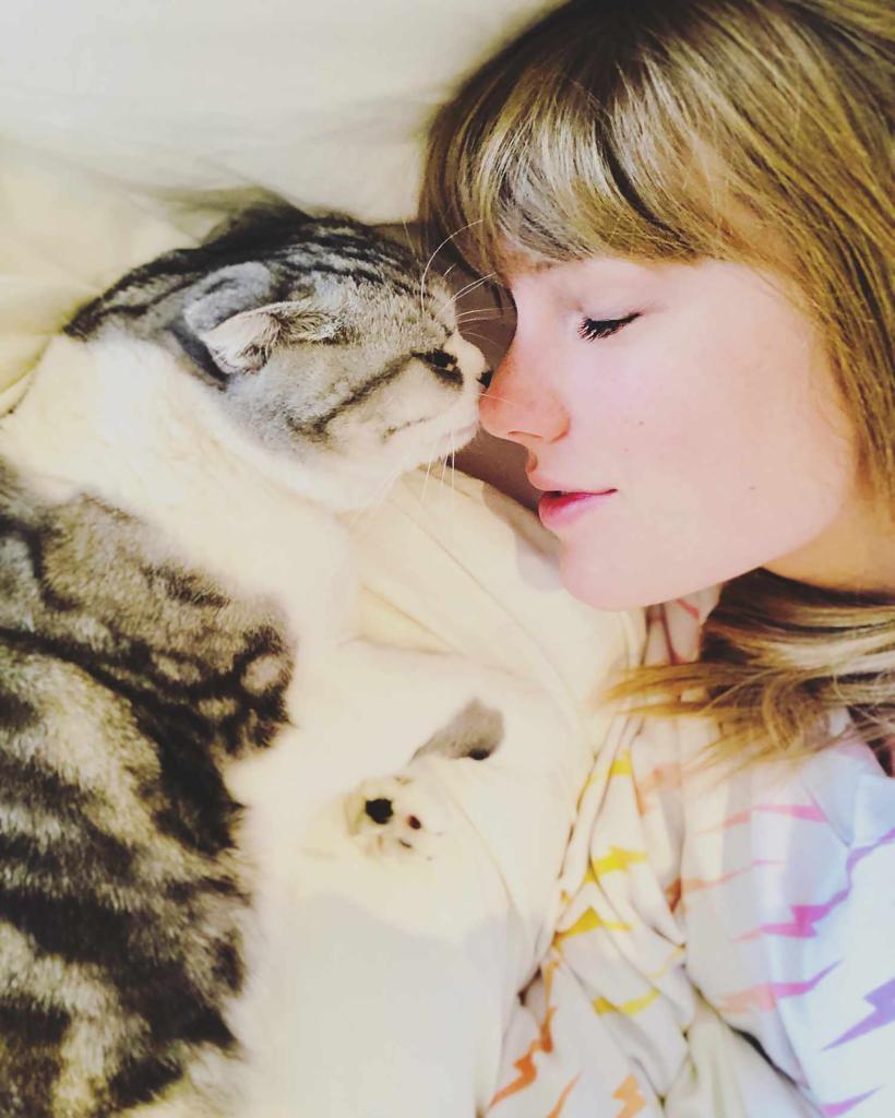 Taylor Swift and her cat