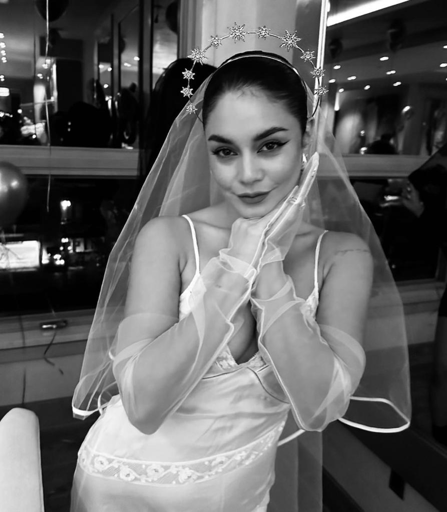 Vanessa Hudgens in a veil.