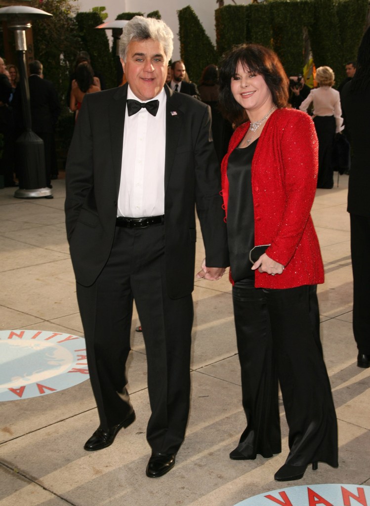 Jay Leno and wife Mavis smile