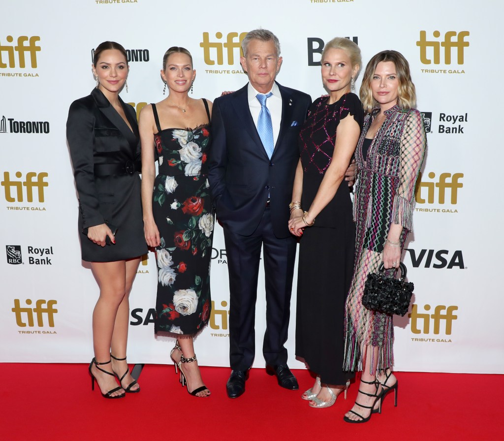 David Foster with four of his daughters
