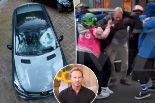 Ian Ziering's $100K Mercedes wrecked in grisly photos from biker gang attack as '90210' castmate speaks out: 'He's a monster'