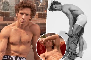 Jeremy Allen White appears shirtless in Calvin Klein's spring 2024 men's underwear campaign