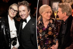 Meryl Streep and Martin Short split image.