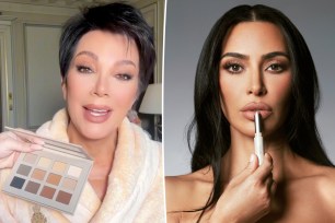 Kim Kardashian and Kris Jenner split image.