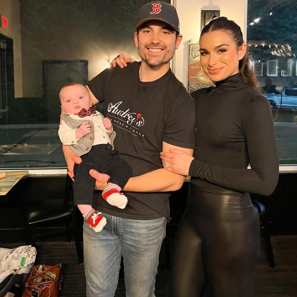 Ashley Iaconetti and Jared Haibon with their son