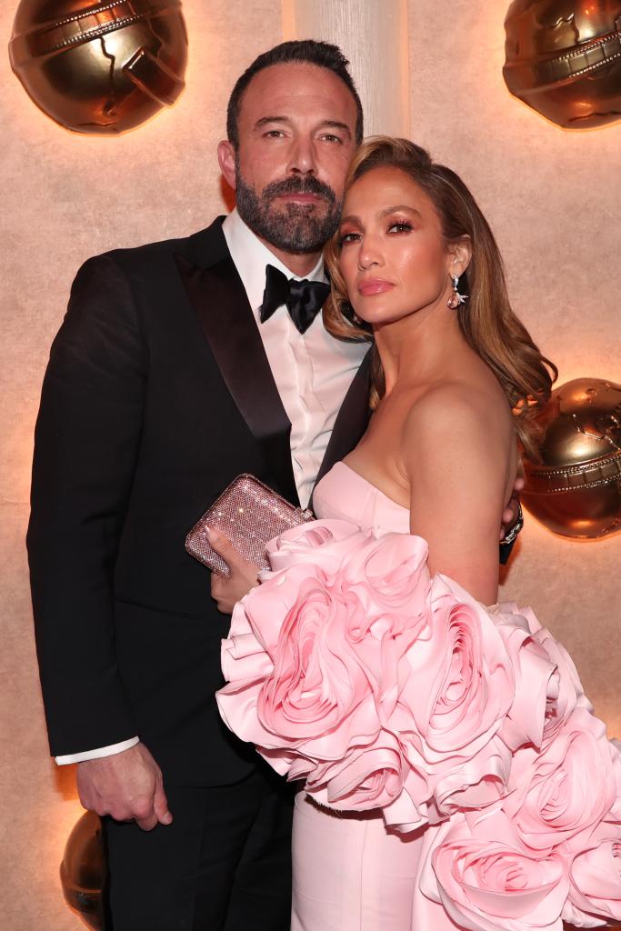 Ben Affleck and Jennifer Lopez posing together 