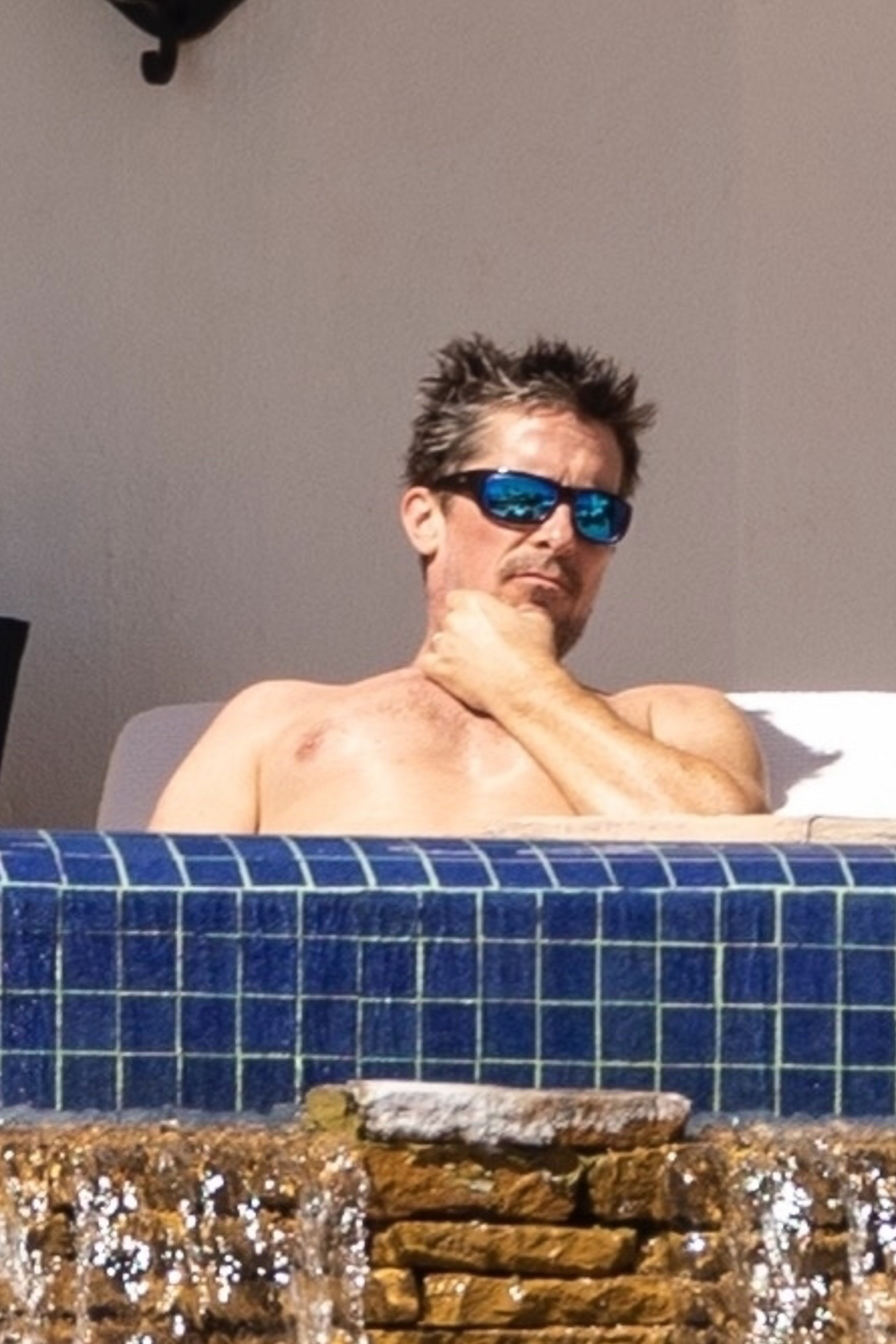 Christian Bale tanning